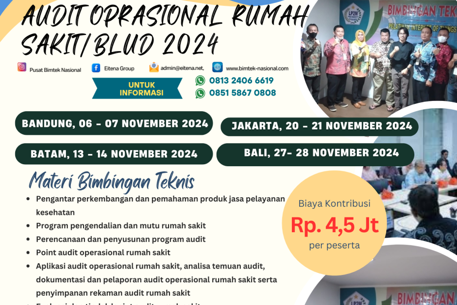 BIMTEK PELATIHAN AUDIT OPRASIONAL RUMAH SAKIT BLUD 2024