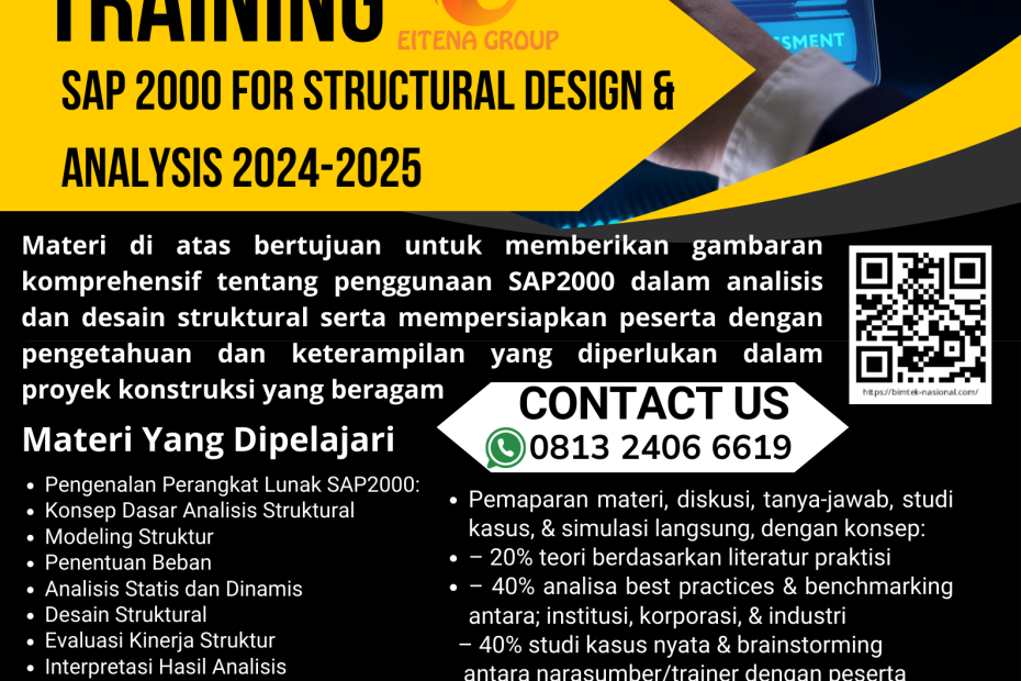 INFO TRAINING SAP 2000 FOR STRUCTURAL DESIGN & ANALYSIS 2024-2025