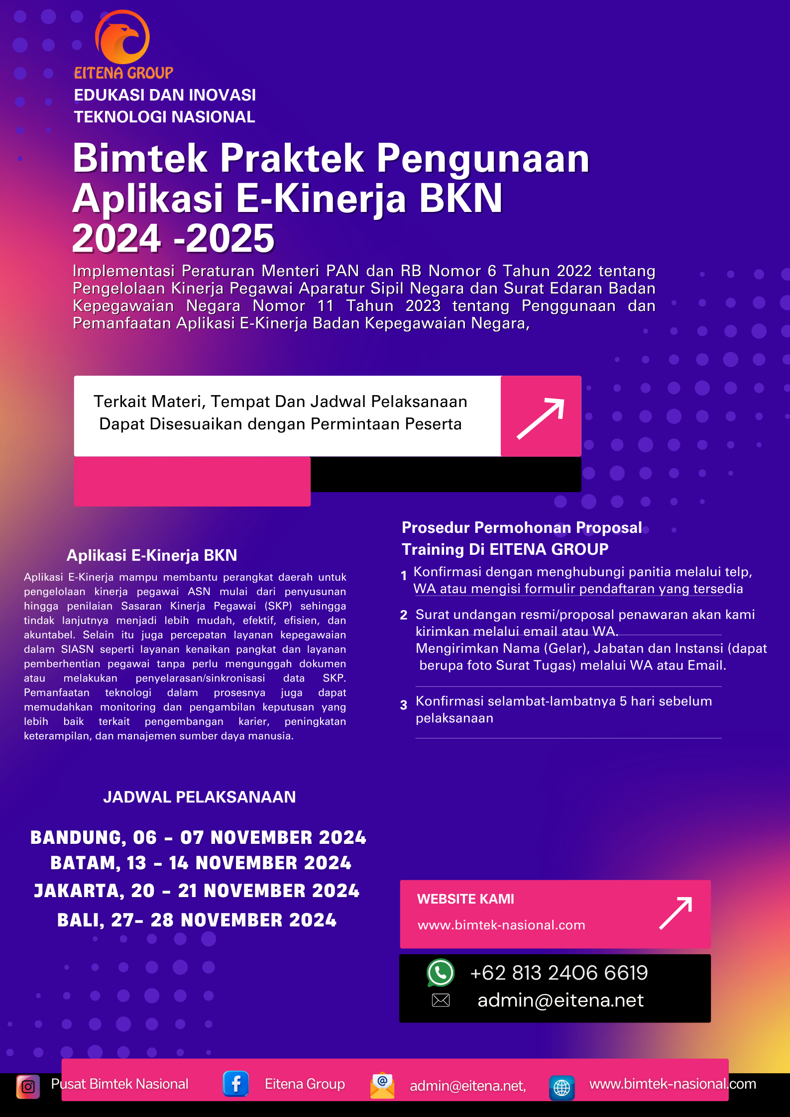 Bimtek Praktek Pengunaan Aplikasi E Kinerja BKN 2024 2025