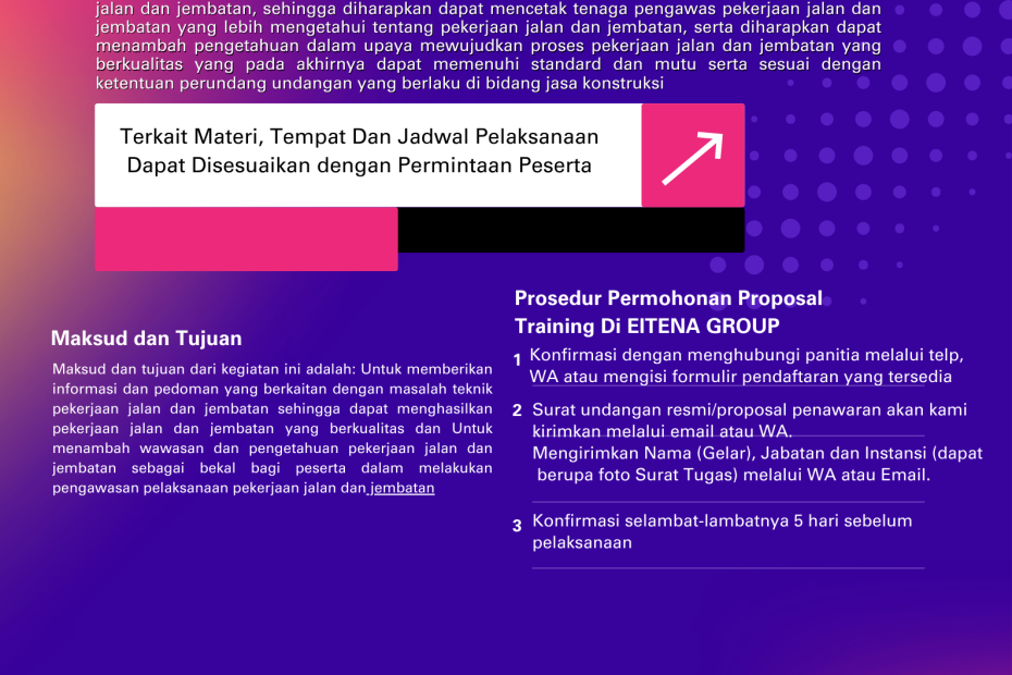 BIMTEK MANAJEMEN PERENCANAAN, PELAKSANAAN, PEMELIHARAAN DAN PENGAWASAN KONSTRUKSI JALAN DAN JEMBATAN 2025