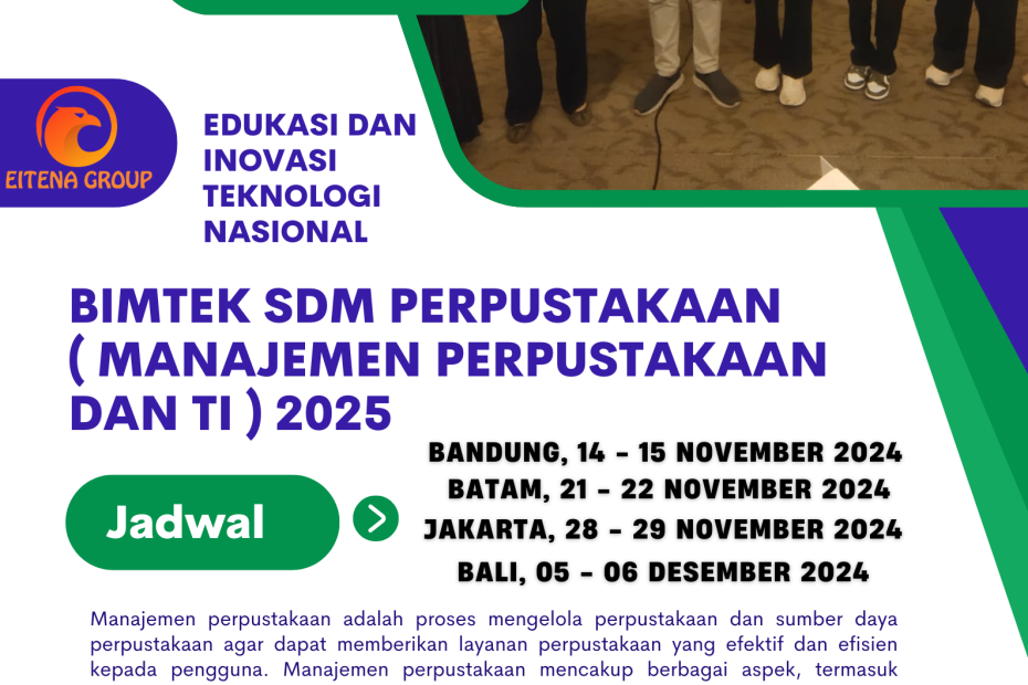 BIMTEK SDM PERPUSTAKAAN ATAU MANAJEMEN PERPUSTAKAAN DAN TI 2025