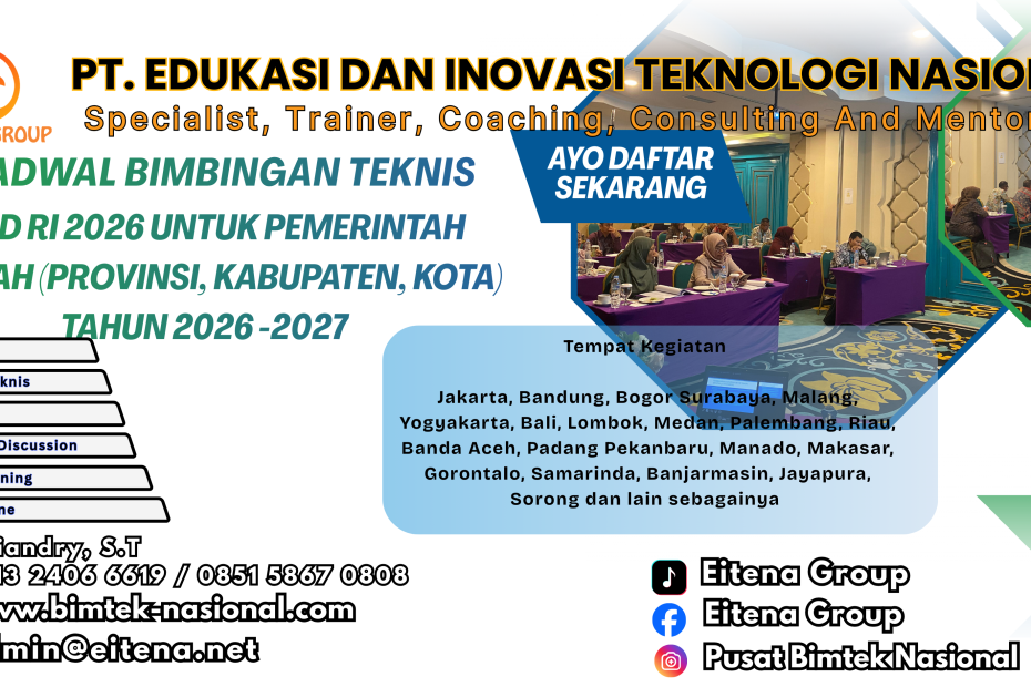 Jadwal Bimbingan Teknis SIPD