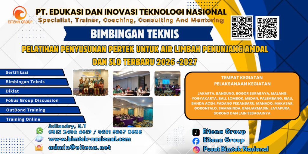 Pelatihan Penyusunan PERTEK Untuk Air Limbah Penunjang AMDAL Dan SLO Terbaru 2026 -2027
