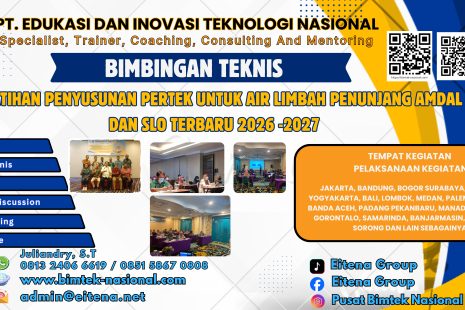 Pelatihan Penyusunan PERTEK Untuk Air Limbah Penunjang AMDAL Dan SLO Terbaru 2026 -2027