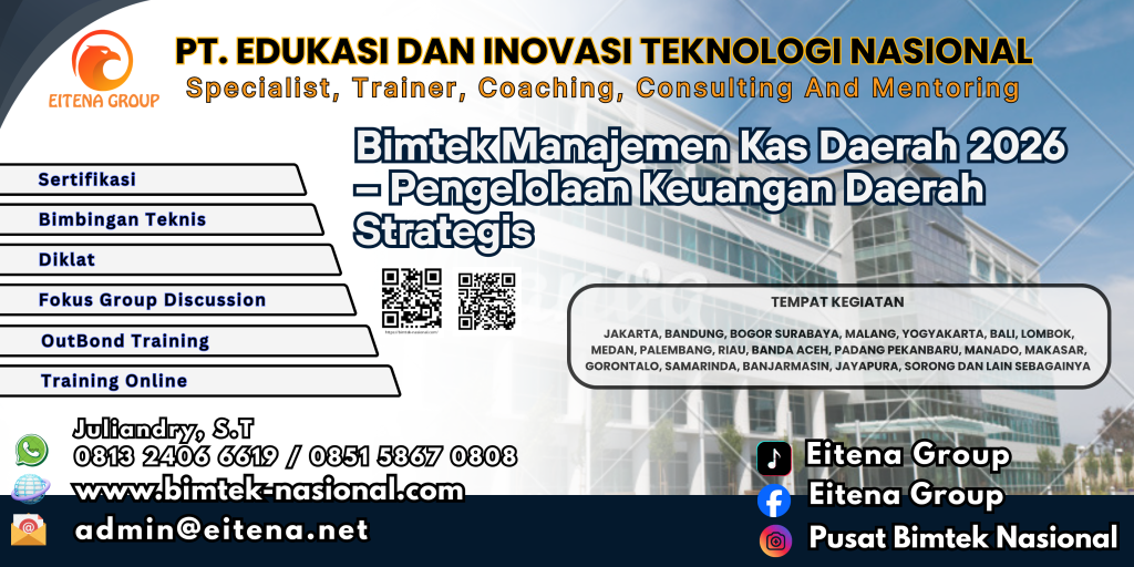 Bimtek Manajemen Kas Daerah 2026 – Pengelolaan Keuangan Daerah Strategis