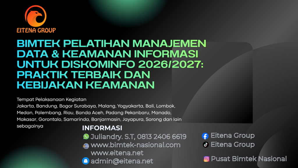 Bimtek Pelatihan Manajemen Data & Keamanan Informasi untuk Diskominfo 2026: Strategi Praktis Meningkatkan Keamanan Sistem dan Tata Kelola Data Pemerintah