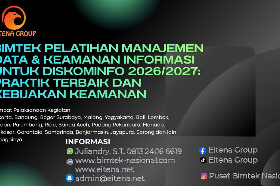 Bimtek Pelatihan Manajemen Data & Keamanan Informasi untuk Diskominfo 2026: Strategi Praktis Meningkatkan Keamanan Sistem dan Tata Kelola Data Pemerintah