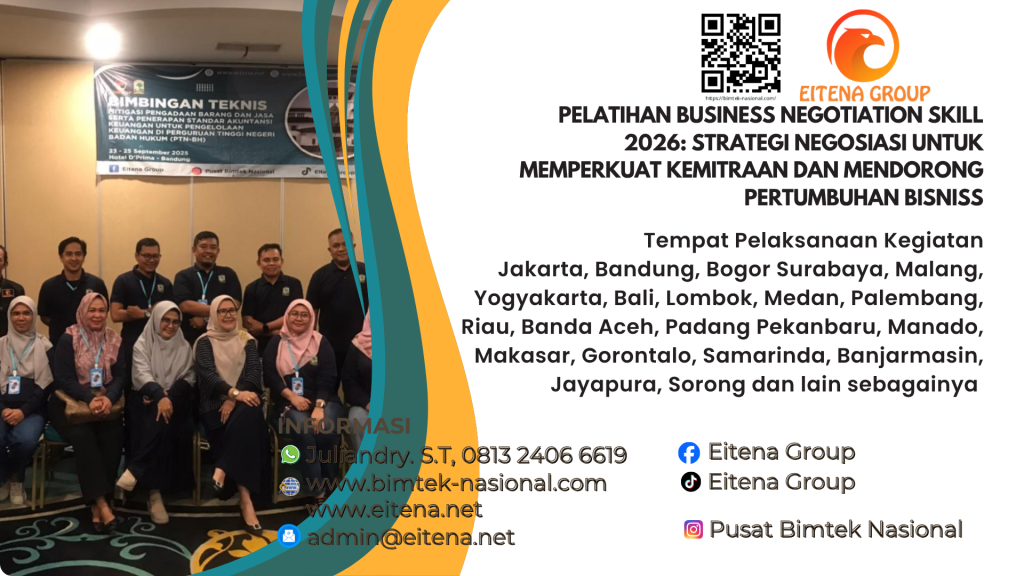 Pelatihan Business Negotiation Skill 2026: Strategi Negosiasi untuk Memperkuat Kemitraan dan Mendorong Pertumbuhan Bisnis