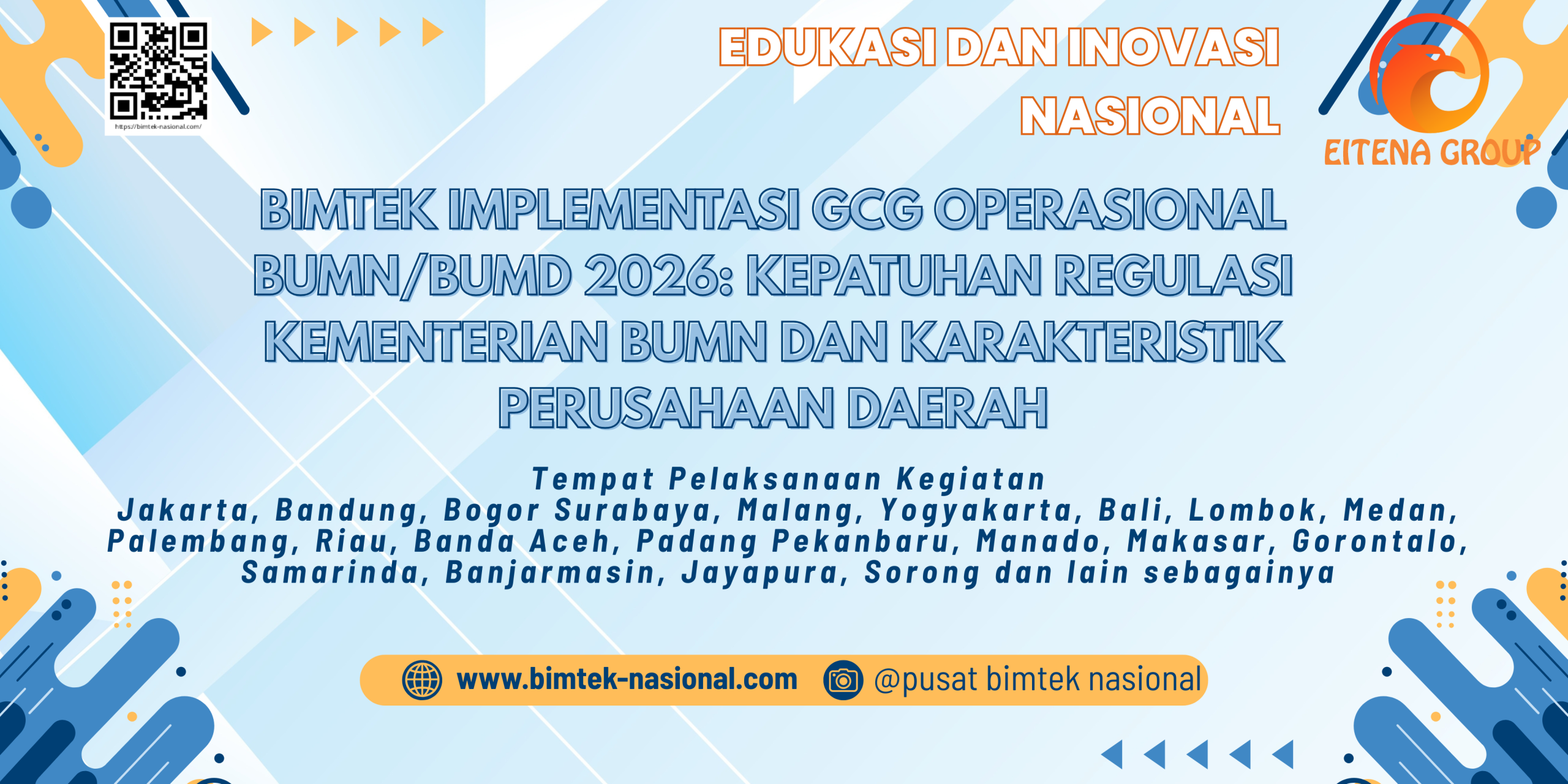 Bimtek Implementasi GCG Operasional BUMN/BUMD 2026: Kepatuhan Regulasi Kementerian BUMN dan Karakteristik Perusahaan Daerah